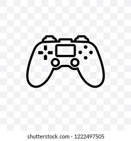 Controller vector linear icon isolated on transparent background, Controller transparency concept can be used for web and mobile