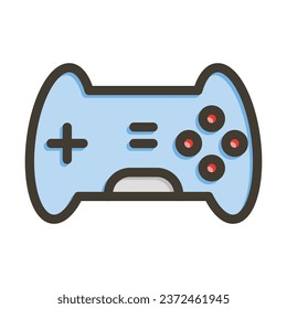 Controller Vector Thick Line Filled Colors Icon For Personal And Commercial Use.
