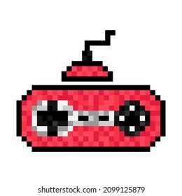 Controller Video Game Play Retro Pixel Art, gamepad, joystick and joypad vector icon