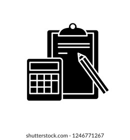 Controlling black icon, vector sign on isolated background. Controlling concept symbol, illustration 
