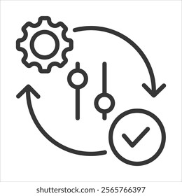 Controlling Icon Vector Illustration Outline Style