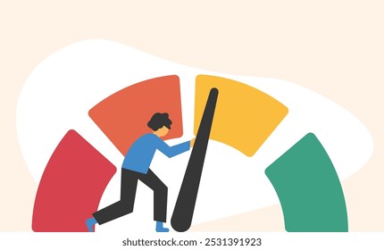 Controlling influencing measure score meter illustration 