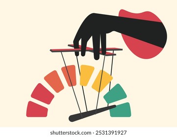 Controlling influencing measure score meter illustration 