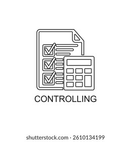 controlling outline icon , business outline icon vector