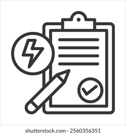 Controlling Outline Icon Vector Illustration