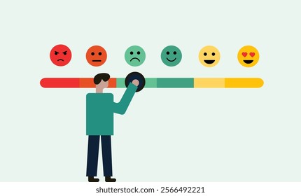 Controlling various human emotions illustration