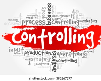 Controlling word cloud, business concept background