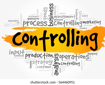 Controlling word cloud collage, business concept background
