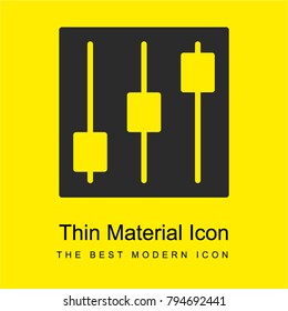 Controls bright yellow material minimal icon or logo design