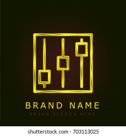 Controls golden metallic logo