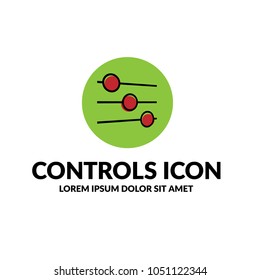 Controls icon.Can be used as icon or logo for websites, applications, mobile and UI design, vector illustration