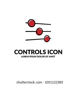 Controls icon.Can be used as icon or logo for websites, applications, mobile and UI design, vector illustration