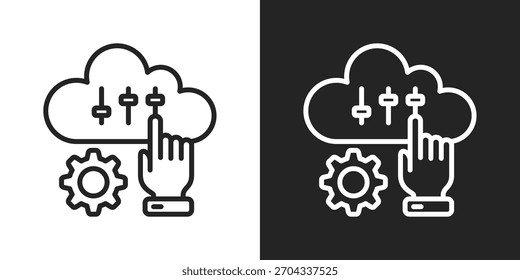 Icono De Controles En Blanco Y Negro Estilo De Contorno