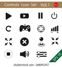 controls icon set vector illustration eps10  