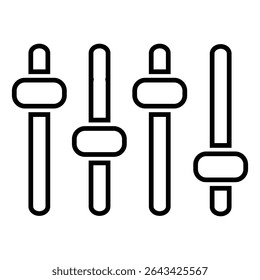 controls line icon design. controls thin black outline symbol vector illustration. editable stroke icon on transparent background.