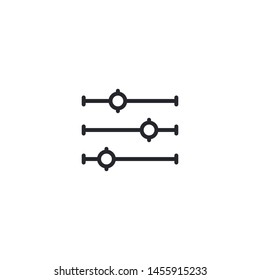 Controls Outline Icon Vector Illustration Eps