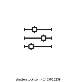 Controls Outline Icon Vector Illustration Eps