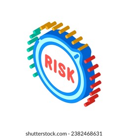 controla el vector de iconos isométricos de riesgo. controla el signo de riesgo. ilustración de símbolo aislado