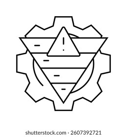 controls risk line icon vector. controls risk sign. isolated contour symbol black illustration