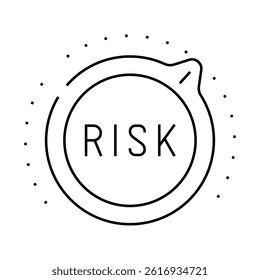 controls risk line icon vector. controls risk sign. isolated contour symbol black illustration