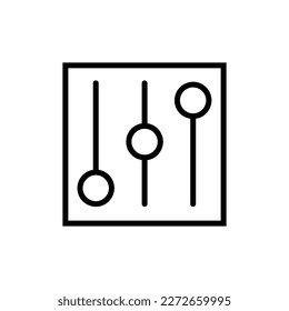 Controls Vector Icon. Outline style vector icon.