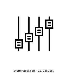 Controls Vector Icon. Outline style vector icon.