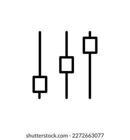 Controla el icono del vector. Icono de estilo de esquema.