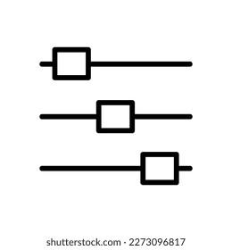 Controls Vector Icon, Outline style, isolated on white Background.
