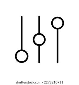 Controls Vector Icon, Outline style, isolated on white Background.