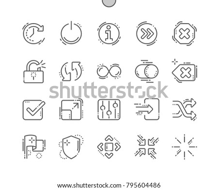 Controls Well-crafted Pixel Perfect Vector Thin Line Icons 30 2x Grid for Web Graphics and Apps. Simple Minimal Pictogram