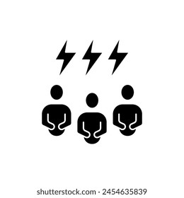 Kontroverses Konzeptliniensymbol. Einfache Elementdarstellung. Umrisssymboldesign des umstrittenen Konzepts.