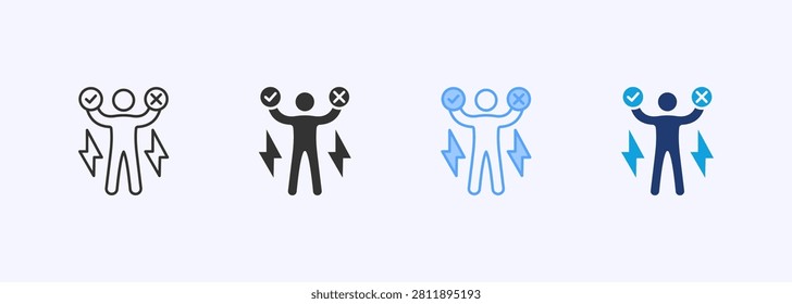 Controversial Icon Set Multiple Style Collection Illustration