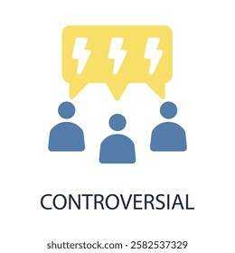 controversial icon. vector.Editable stroke.linear style sign for use web design,logo.Symbol illustration.