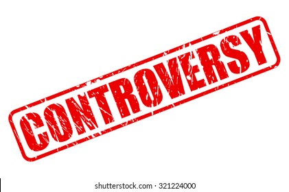 CONTROVERSY red stamp text on white