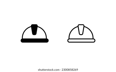 Contruction Cap icon design with white background stock illustration