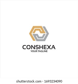 contruction hexa - logo template