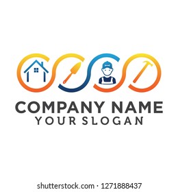 Contruction icons set, home, hammer , scoop, and worker for home service EPS 08, EPS 10