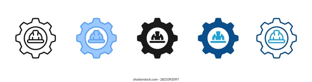 Contruction Management web icon with multiple style collection
