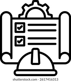 Contruction Method Icon Line Vector Illustration