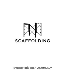 Contruction Scafolding Logo Design Vector