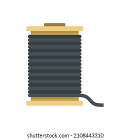 Contruction wire coil icon. Flat illustration of contruction wire coil vector icon isolated on white background