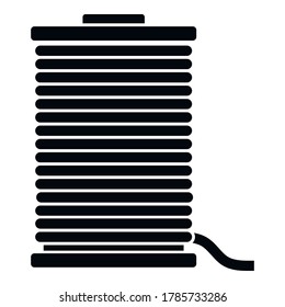Icono de la bobina de alambre de construcción. Ilustración simple del icono del vector de la bobina de hilo de construcción para el diseño web aislado en fondo blanco