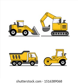 Contructions Trucks Vector Design Illustration
