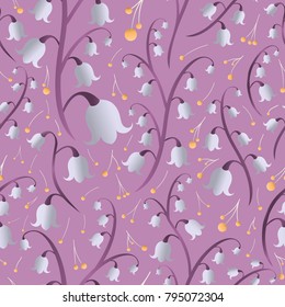 Convallaria flower pattern seamless vector  floral motifs ramdom repeat