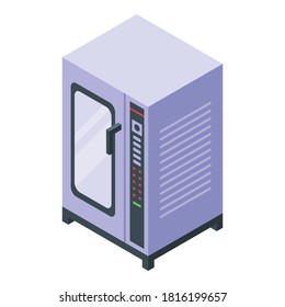 Convection oven temperature icon. Isometric of convection oven temperature vector icon for web design isolated on white background