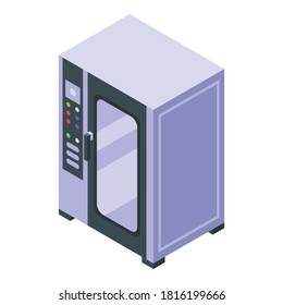 Convection oven wardrobe icon. Isometric of convection oven wardrobe vector icon for web design isolated on white background