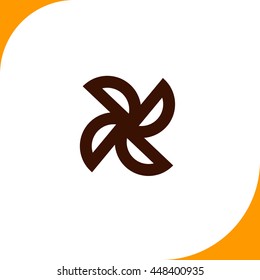 Convection sign. Brown icon on white background