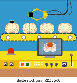Conveer for the production of an artificial brain. The concept of process