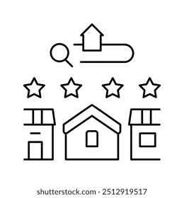 convenience arrangement line icon vector. convenience arrangement sign. isolated contour symbol black illustration