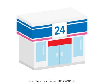 Ilustración de iconos 3D de la tienda de conveniencia.